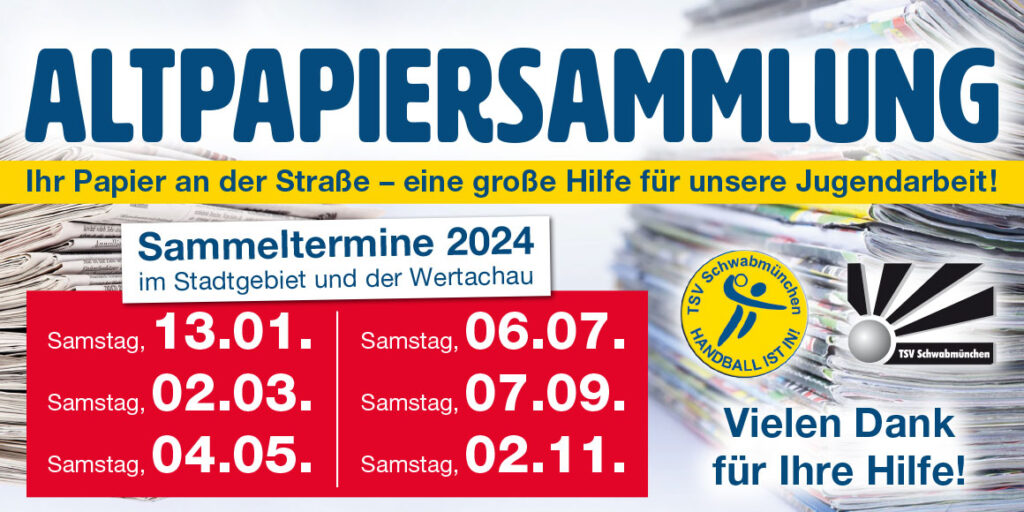 Altpapiersammlung Termine 2024