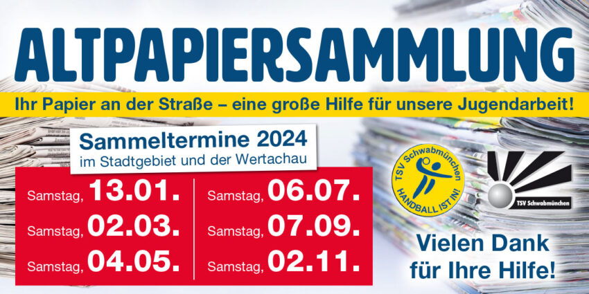 Altpapiersammlung Termine 2024